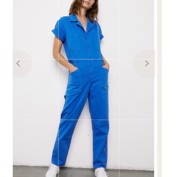 PISTOLA Grover Jumpsuit in Ocean Blue. Casual & Chic. NWOT Size Large (fit 8-12) - Picture 3 of 16